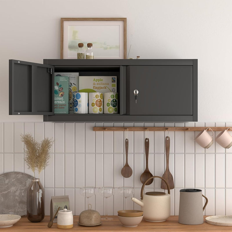 Garage Locking Cabinet 13” H Storage Wall Mounted