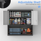 Garage Locking Cabinet 13” H Storage Wall Mounted