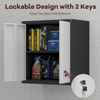 Garage Locking Cabinet 13” H Storage Wall Mounted