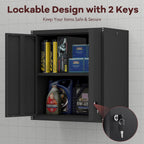 Garage Locking Cabinet 13” H Storage Wall Mounted