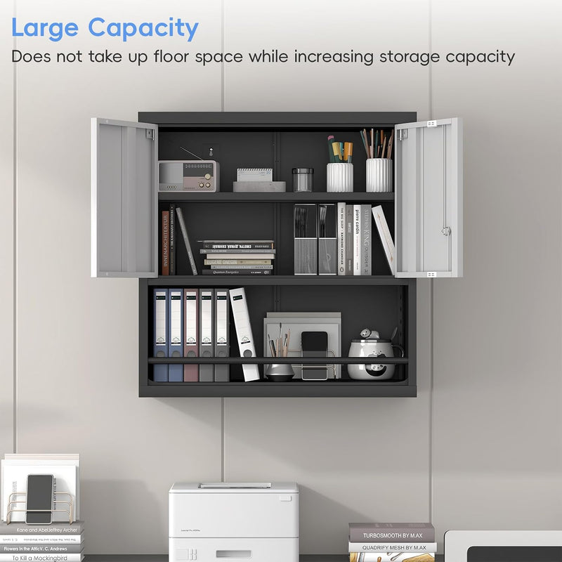 Garage Locking Cabinet 13” H Storage Wall Mounted