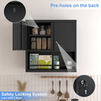 Garage Locking Cabinet 13” H Storage Wall Mounted