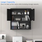 Garage Locking Cabinet 13” H Storage Wall Mounted