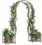 Garden Arch 2.2m Metal Pergola Trellis Arbour Rose