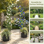 Garden Arch 2.2m Metal Pergola Trellis Arbour Rose
