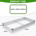 Garden Bed 4-In-1 Adjustable Planter Box Metal (2Pack)