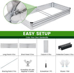 Garden Bed 4-In-1 Adjustable Planter Box Metal (2Pack)