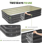 Garden Bed 4-In-1 Adjustable Planter Box Metal (2Pack)