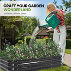 Garden Bed 4-In-1 Adjustable Planter Box Metal (2Pack)