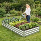 Garden Bed 4-In-1 Adjustable Planter Box Metal (2Pack)