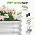 Garden Bed 4x2x1FT Galvanized Steel Planter Boxes (1Pack)