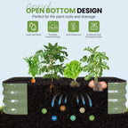 Garden Bed 4x2x1FT Galvanized Steel Planter Boxes (1Pack)