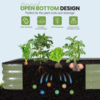 Garden Bed 4x2x1FT Galvanized Steel Planter Boxes (1Pack)