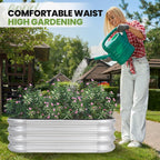 Garden Bed 4x2x1FT Galvanized Steel Planter Boxes (1Pack)