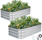 Garden Bed 4x2x1FT Galvanized Steel Planter Boxes (1Pack)