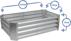 Garden Bed Rectangle Bottomless Galvanised (2 Pack)