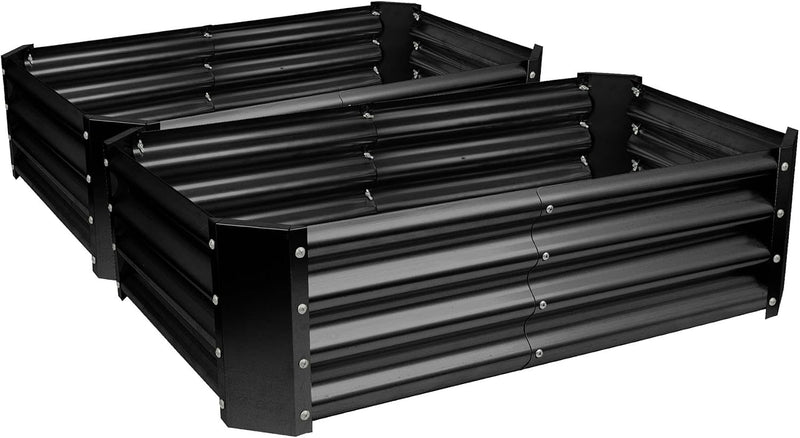 Garden Bed Rectangle Bottomless Galvanised (2 Pack)
