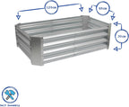 Garden Bed Rectangle Bottomless Galvanised (2 Pack)