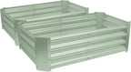 Garden Bed Rectangle Bottomless Galvanised (2 Pack)