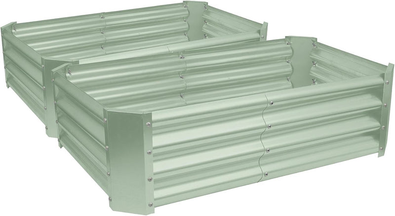 Garden Bed Rectangle Bottomless Galvanised (2 Pack)