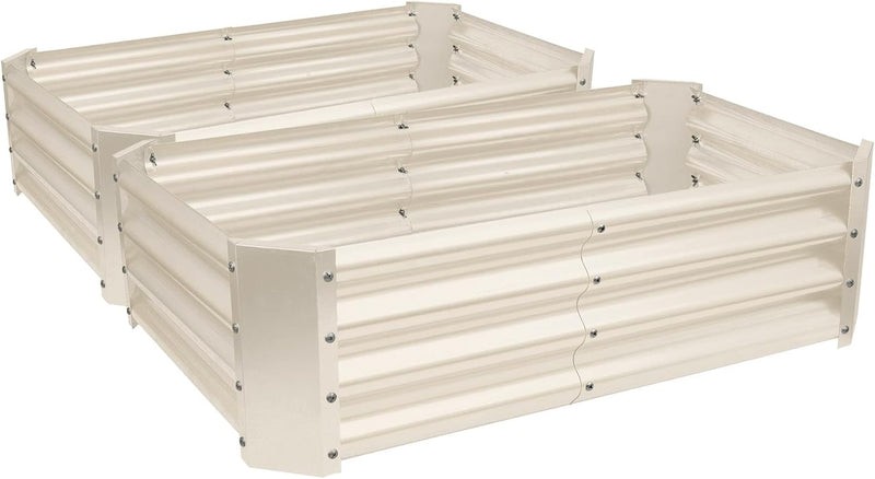 Garden Bed Rectangle Bottomless Galvanised (2 Pack)