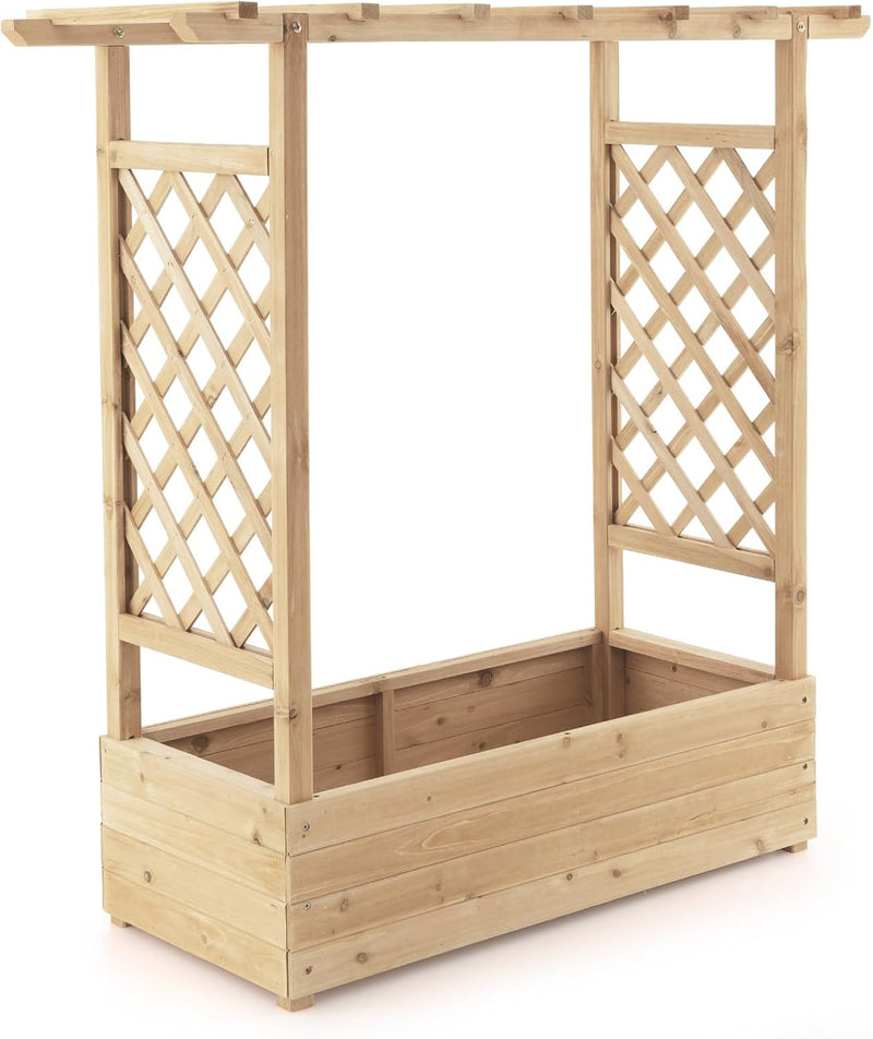 Garden Bed with Arch Trellis