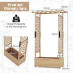 Garden Bed with Arch Trellis