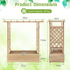 Garden Bed with Arch Trellis