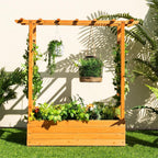 Garden Bed with Arch Trellis