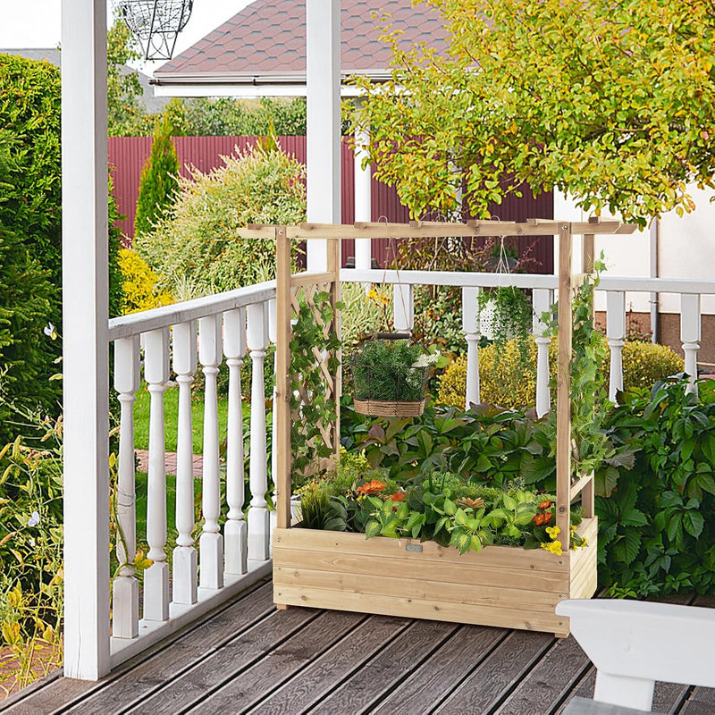 Garden Bed with Arch Trellis
