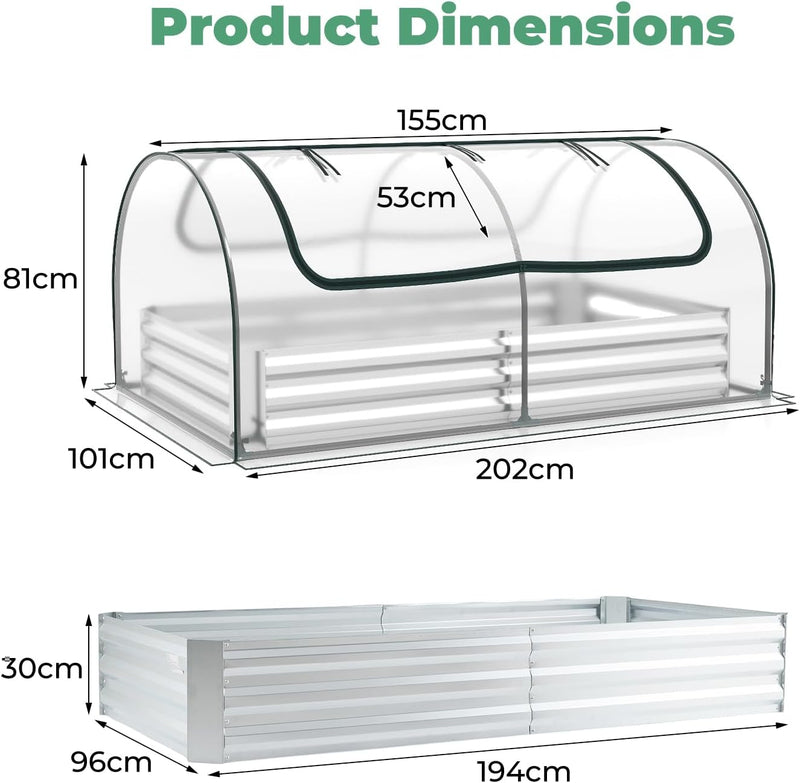 Garden Bed with Greenhouse