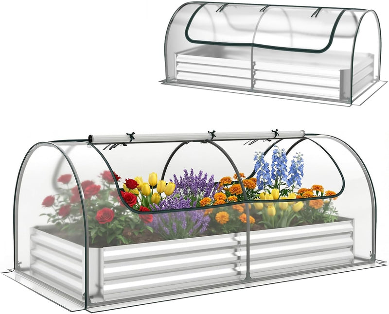 Garden Bed with Greenhouse