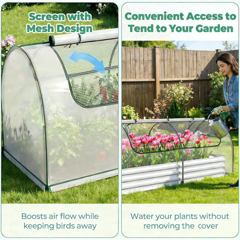 Garden Bed with Greenhouse