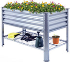 Garden Bed with Legs Galvanized High Boxes