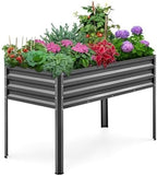 Garden Bed with Legs Galvanized Large Elevated Planter