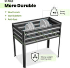 Garden Bed with Legs Galvanized Large Elevated Planter