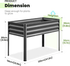Garden Bed with Legs Galvanized Large Elevated Planter
