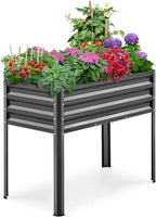 Garden Bed with Legs Galvanized Large Elevated Planter