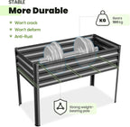 Garden Bed with Legs Galvanized Large Elevated Planter