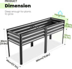 Garden Bed with Legs Galvanized Large Elevated Planter