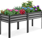 Garden Bed with Legs Galvanized Large Elevated Planter