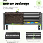 Garden Bed with Legs Galvanized Large Elevated Planter