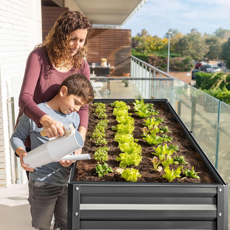 Garden Bed with Legs Galvanized Large Elevated Planter