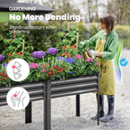 Garden Bed with Legs Galvanized Large Elevated Planter