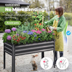 Garden Bed with Legs Galvanized Large Elevated Planter