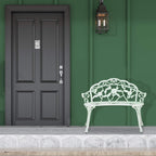 Garden Bench 2-Seater Balcony Patio Aluminium Cast Iron