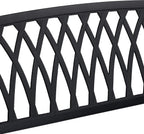Garden Bench 2-Seater Iron Balcony Terrace Backseat