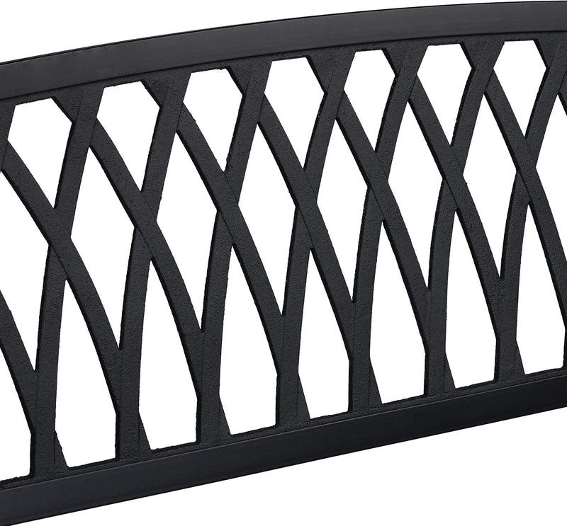 Garden Bench 2-Seater Iron Balcony Terrace Backseat