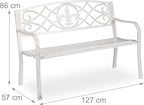 Garden Bench 2 Seater Made of Metal Cast