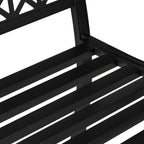 Garden Bench 2-Seater Patio Balcony Steel Geometric Design